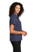 Port Authority Womens Performance Short Sleeve Button Down Camp Shirt True Navy Blue Side
