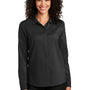 Port Authority Womens Performance Moisture Wicking Long Sleeve Button Down Shirt - Black