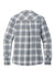 Port Authority LW669 Womens Plaid Flannel Long Sleeve Button Down Shirt Grey/Cream Plaid Flat Back