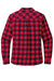Port Authority LW669 Womens Plaid Flannel Long Sleeve Button Down Shirt Red/Black Buffalo Flat Back