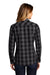 Port Authority Womens Everyday Plaid Long Sleeve Button Down Shirt Black Side