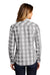 Port Authority Womens Everyday Plaid Long Sleeve Button Down Shirt Shadow Grey Side