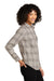 Port Authority LW672 Ombre Plaid Long Sleeve Button Down Shirt Frost Grey Side