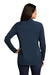 Port Authority Womens City Stretch Long Sleeve Polo Shirt River Navy Blue Side