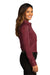 Port Authority Womens SuperPro React Long Sleeve Button Down Shirt Burgundy Side