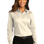 Port Authority Womens SuperPro Wrinkle Resistant React Long Sleeve Button Down Shirt - Ecru