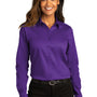 Port Authority Womens SuperPro Wrinkle Resistant React Long Sleeve Button Down Shirt - Purple