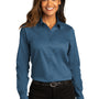 Port Authority Womens SuperPro Wrinkle Resistant React Long Sleeve Button Down Shirt - Regatta Blue