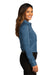 Port Authority Womens SuperPro React Long Sleeve Button Down Shirt Regatta Blue Side