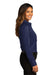 Port Authority Womens SuperPro React Long Sleeve Button Down Shirt True Navy Blue Side