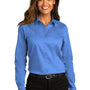 Port Authority Womens SuperPro Wrinkle Resistant React Long Sleeve Button Down Shirt - Ultramarine Blue