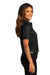 Port Authority Womens SuperPro React Short Sleeve Button Down Shirt Deep Black Side