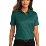 Port Authority Womens SuperPro Wrinkle Resistant React Short Sleeve Button Down Shirt - Marine Green
