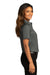 Port Authority Womens SuperPro React Short Sleeve Button Down Shirt Storm Grey Side