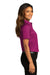 Port Authority Womens SuperPro React Short Sleeve Button Down Shirt Wild Berry Side