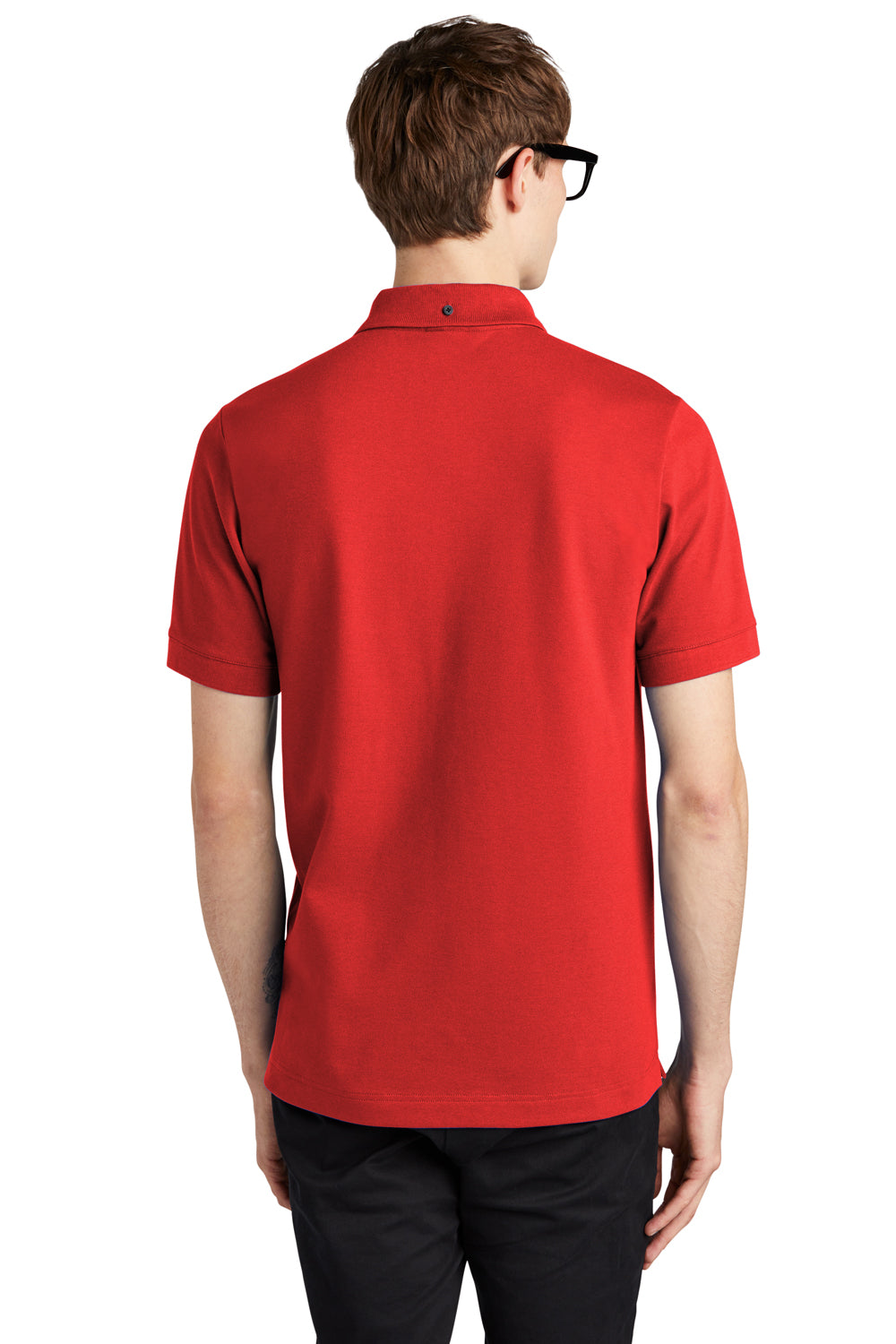 Mercer+Mettle MM1000 Stretch Pique Short Sleeve Polo Shirt Apple Red Back