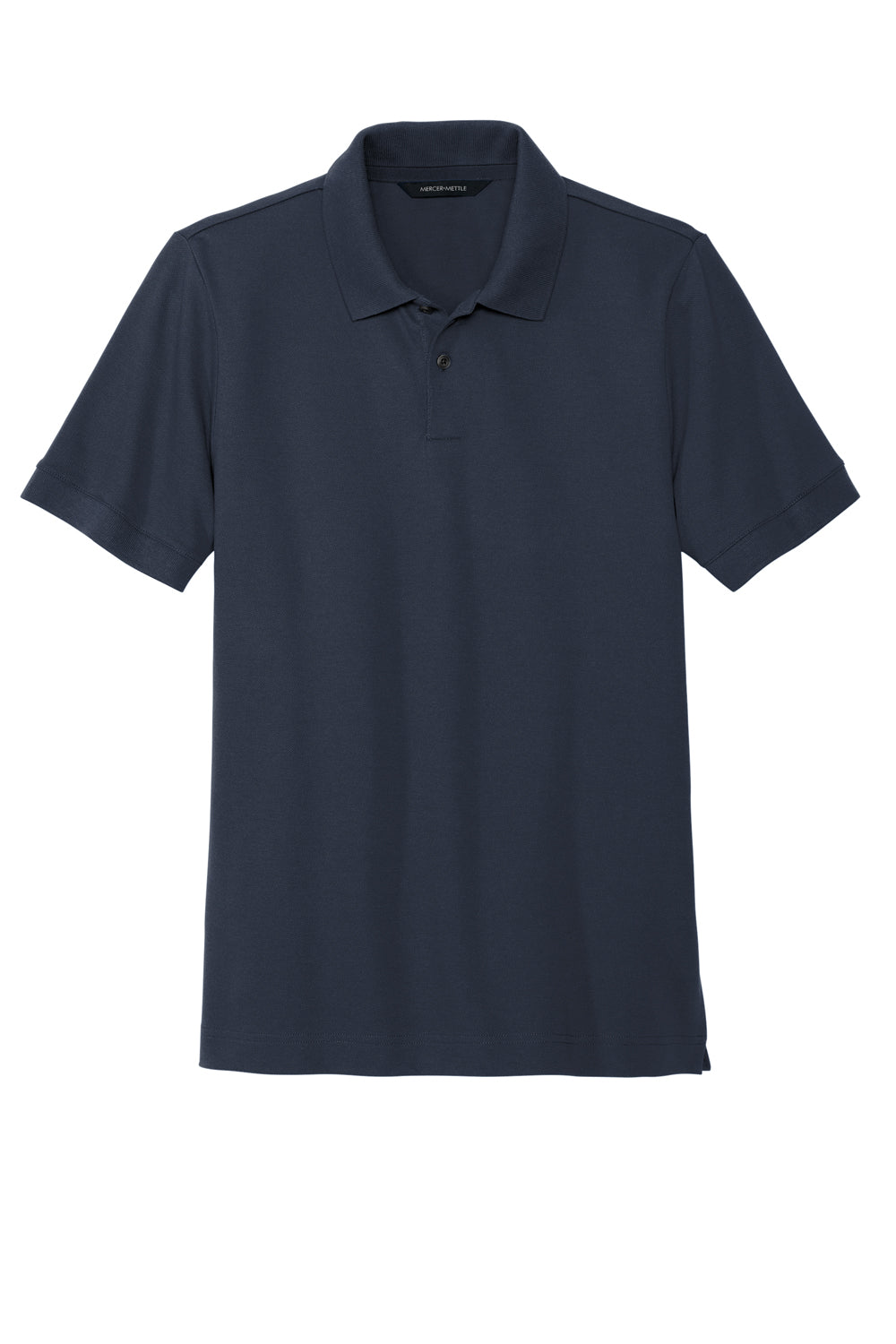 Mercer+Mettle MM1000 Stretch Pique Short Sleeve Polo Shirt Night Navy Blue Flat Front
