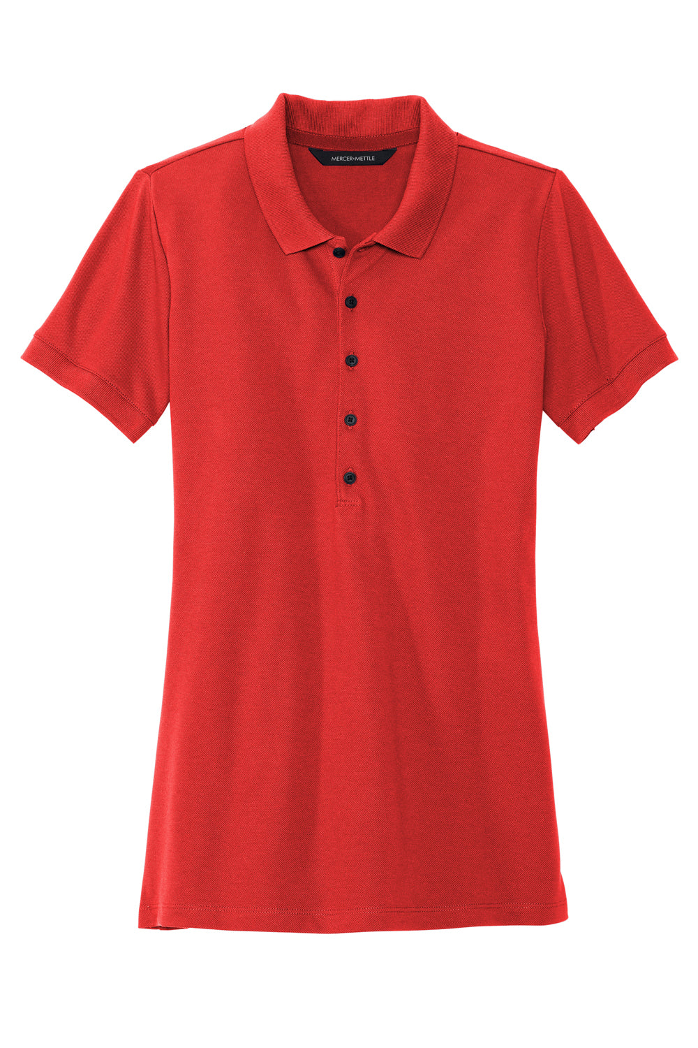 Mercer+Mettle MM1001 Stretch Pique Short Sleeve Polo Shirt Apple Red Flat Front