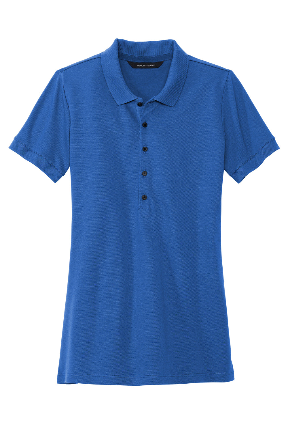 Mercer+Mettle MM1001 Stretch Pique Short Sleeve Polo Shirt Blue Note Flat Front