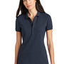 Mercer+Mettle Womens Moisture Wicking Short Sleeve Polo Shirt - Night Navy Blue