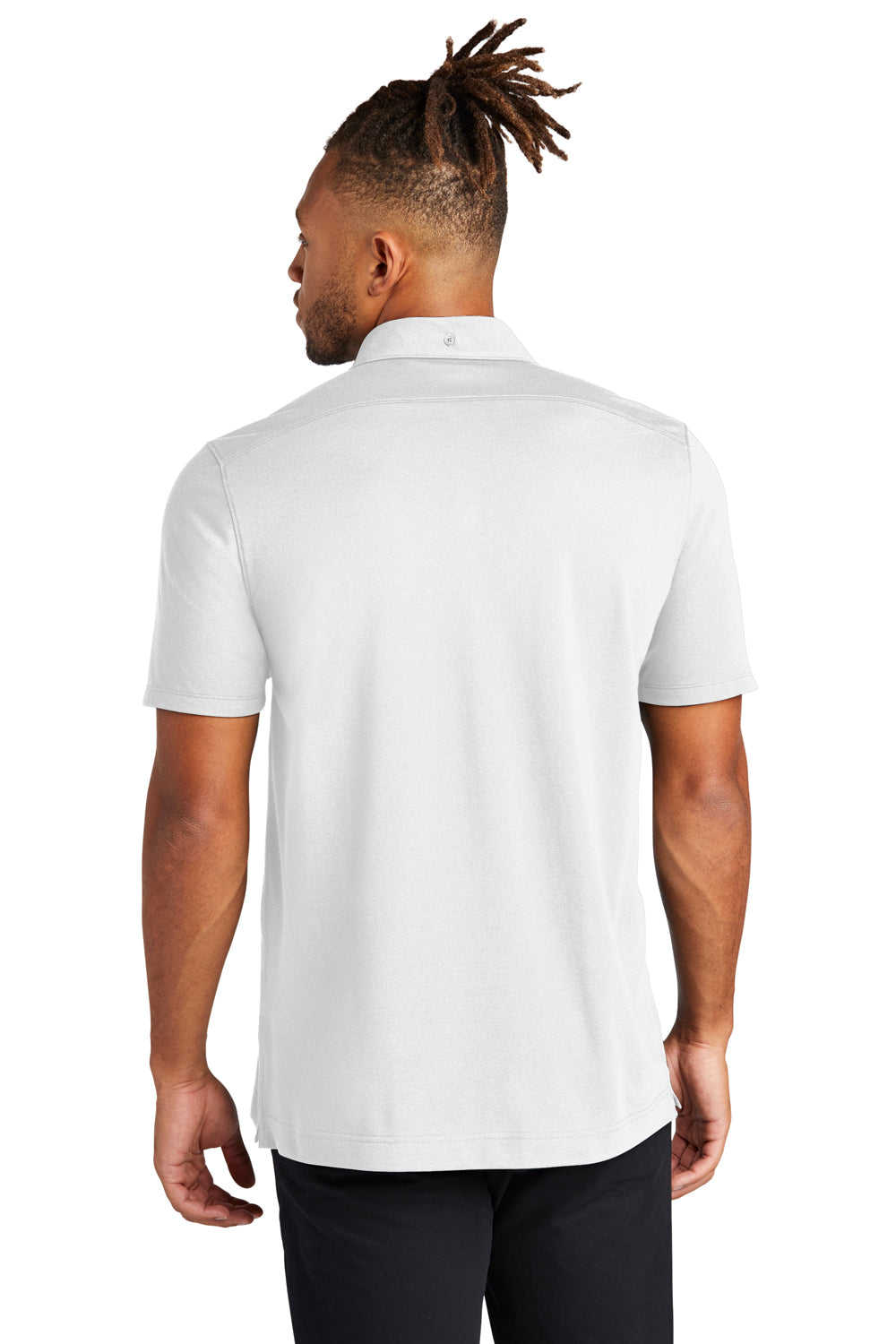 Mercer+Mettle MM1006 Stretch Pique Short Sleeve Button Down Shirt White Back