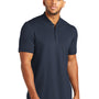 Mercer+Mettle Mens Moisture Wicking Short Sleeve Henley T-Shirt - Night Navy Blue