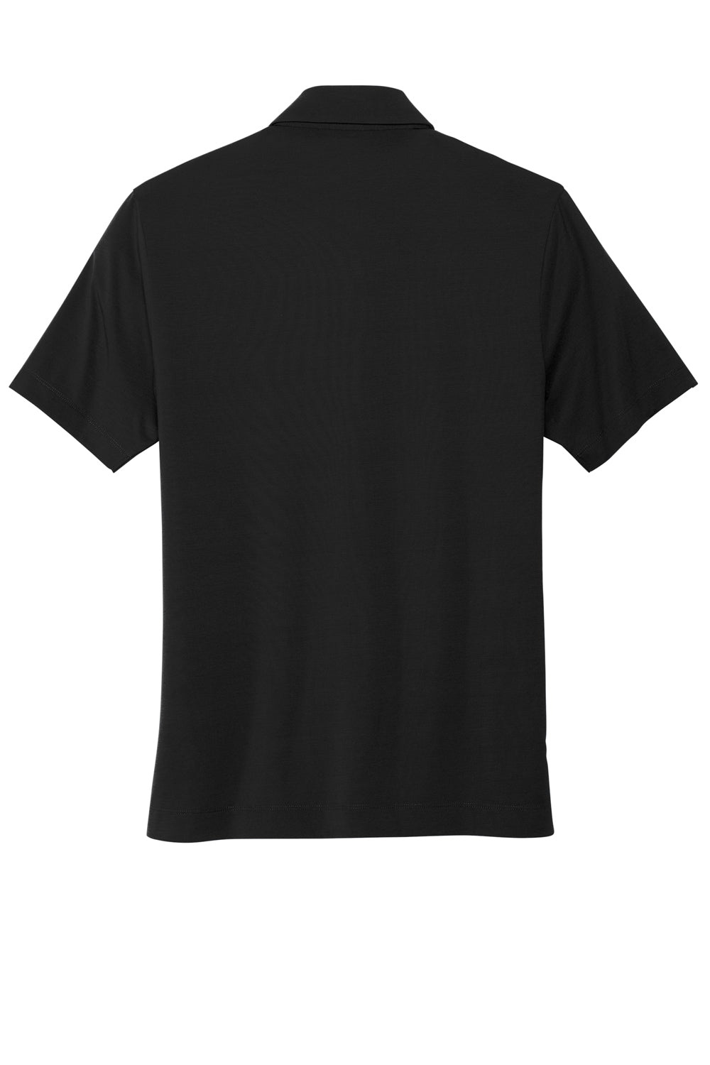 Mercer+Mettle MM1014 Stretch Jersey Short Sleeve Polo Shirt Deep Black Flat Back