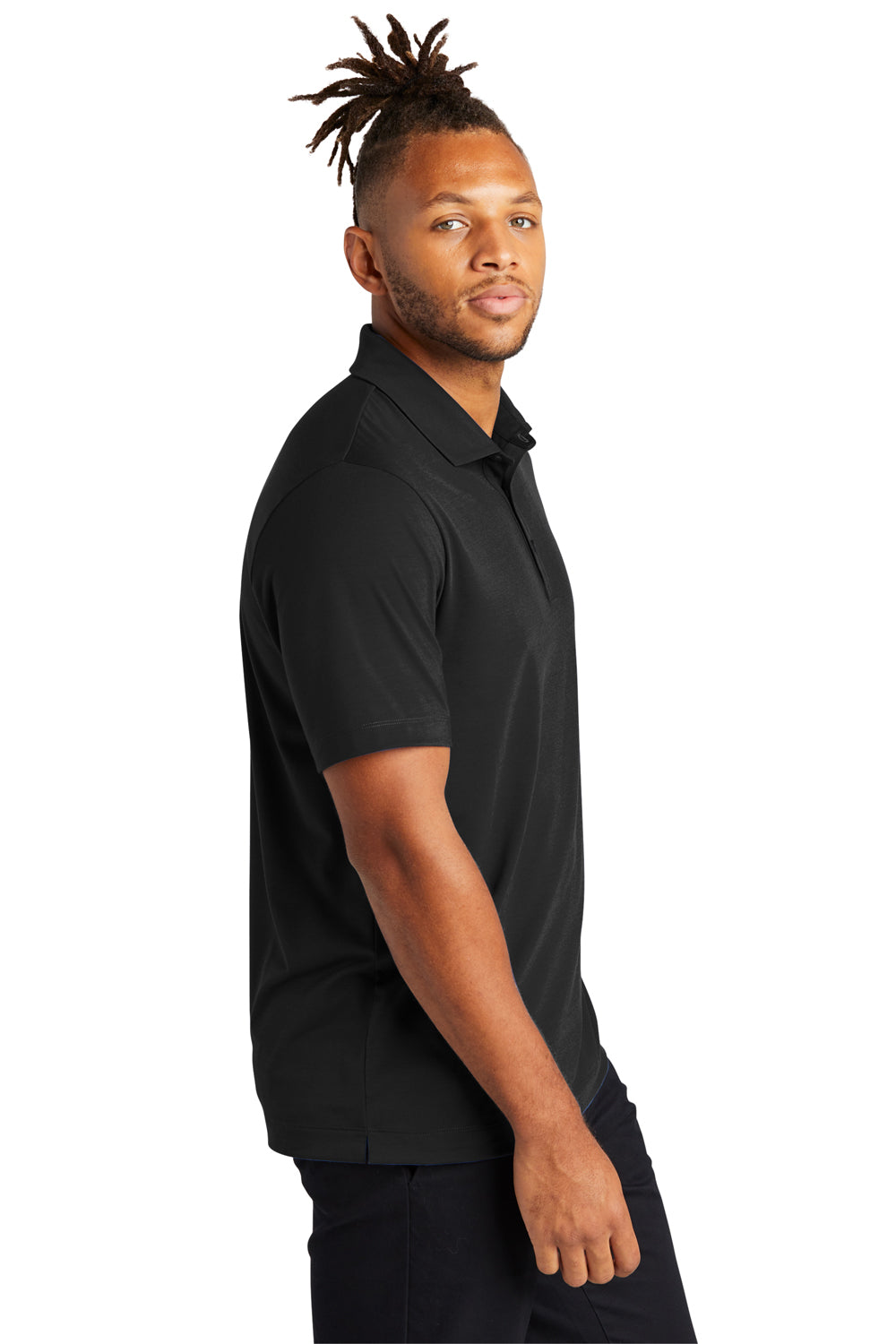 Mercer+Mettle MM1014 Stretch Jersey Short Sleeve Polo Shirt Deep Black Side