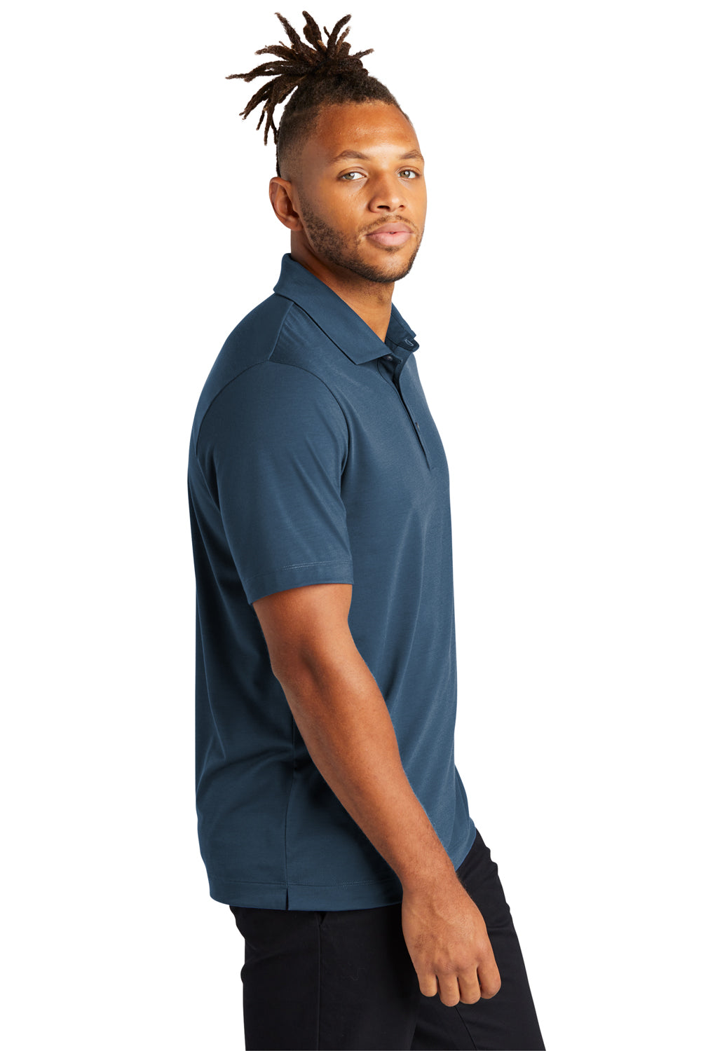 Mercer+Mettle MM1014 Stretch Jersey Short Sleeve Polo Shirt Insignia Blue Side