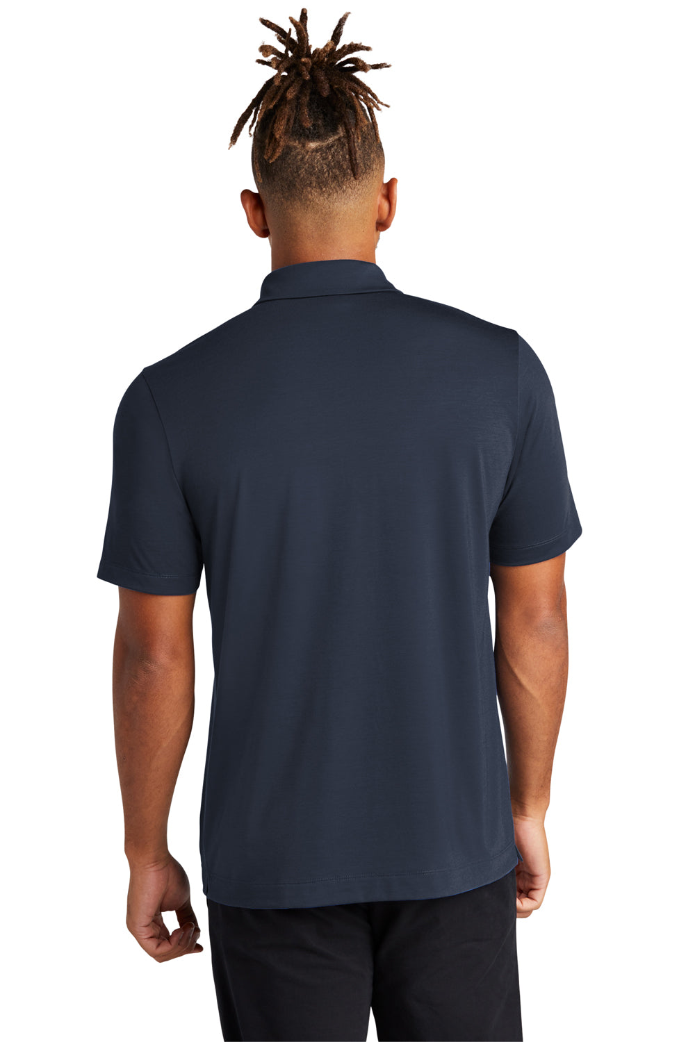Mercer+Mettle MM1014 Stretch Jersey Short Sleeve Polo Shirt Night Navy Blue Back