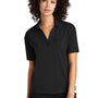 Mercer+Mettle Womens Moisture Wicking Short Sleeve Polo Shirt - Deep Black