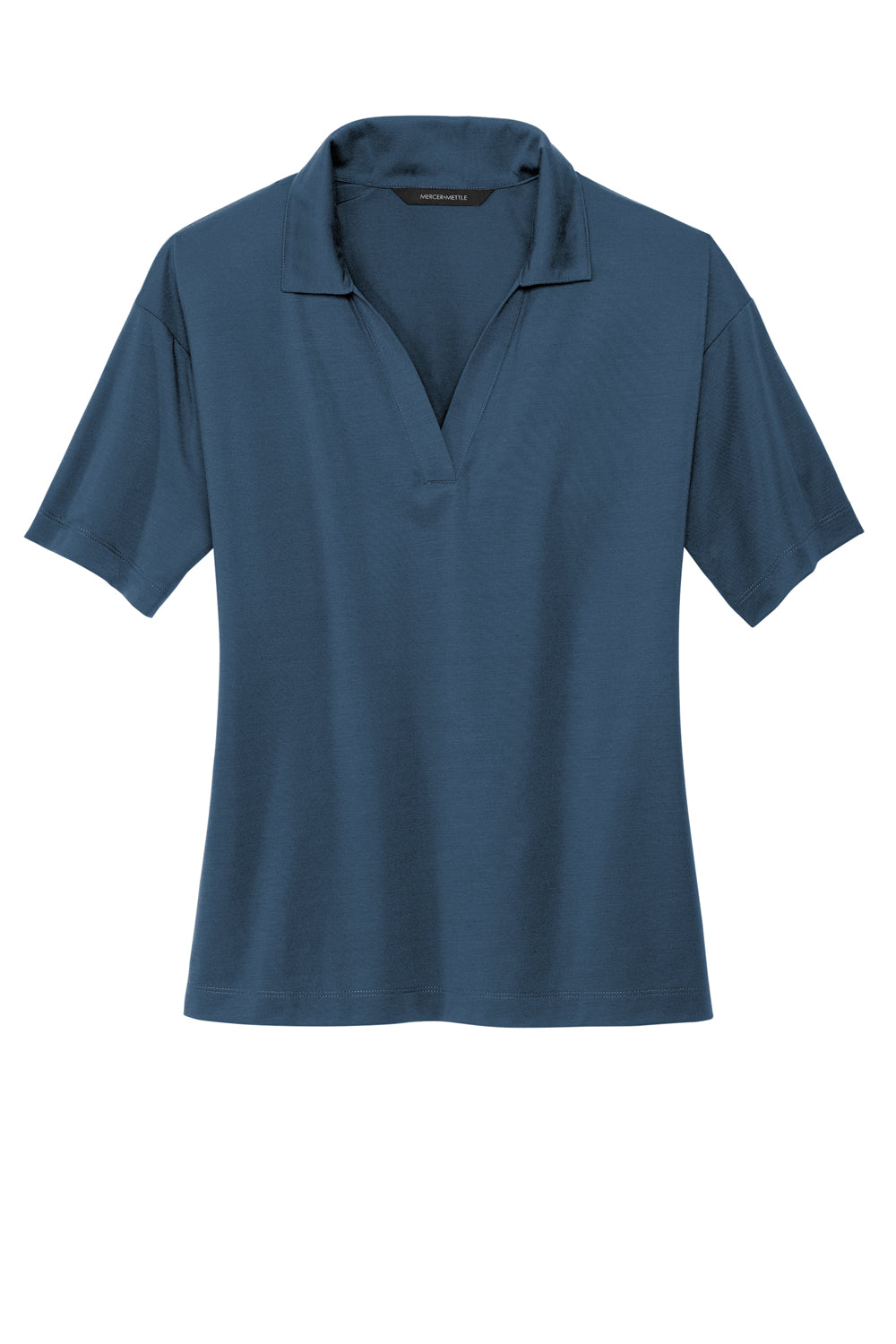 Mercer+Mettle MM1015 Stretch Jersey Short Sleeve Polo Shirt Insignia Blue Flat Front