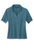 Mercer+Mettle Womens Moisture Wicking Short Sleeve Polo Shirt Parisian Blue Flat Front