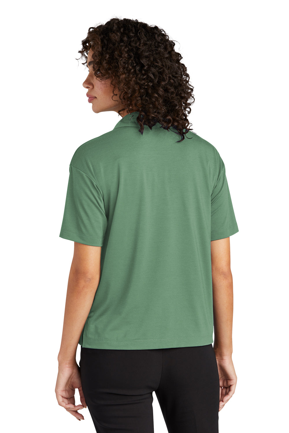 Mercer+Mettle Womens Moisture Wicking Short Sleeve Polo Shirt Sage Green Back