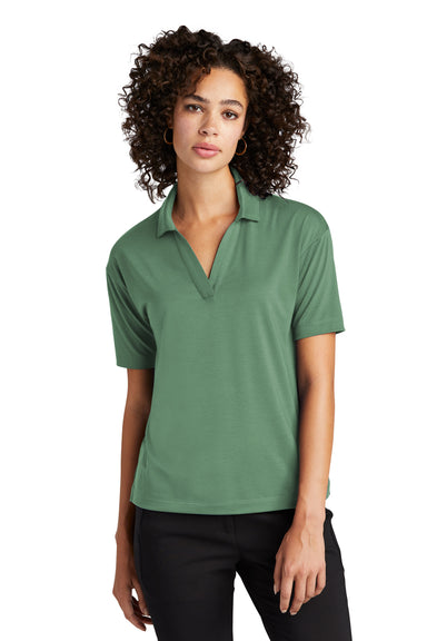Mercer+Mettle Womens Moisture Wicking Short Sleeve Polo Shirt Sage Green Front
