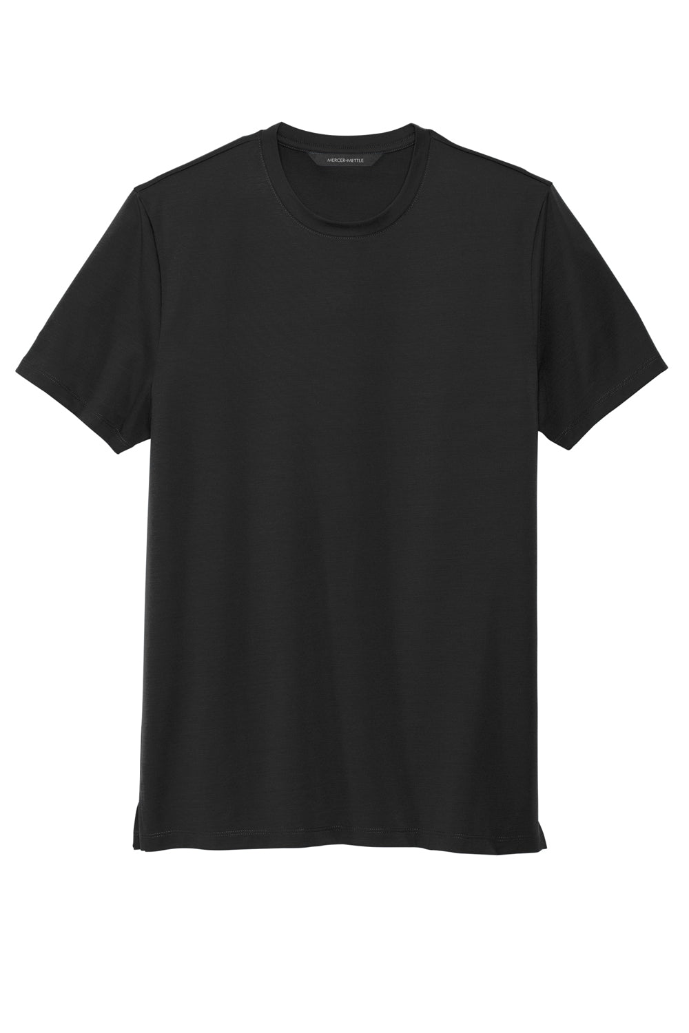 Mercer+Mettle MM1016 Stretch Jersey Short Sleeve Crewneck T-Shirt Deep Black Flat Front