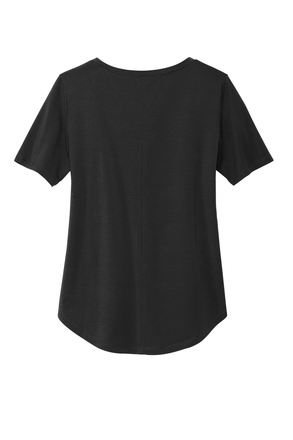 Mercer+Mettle MM1017 Stretch Jersey Short Sleeve Scoop Neck T-Shirt Deep Black Flat Back