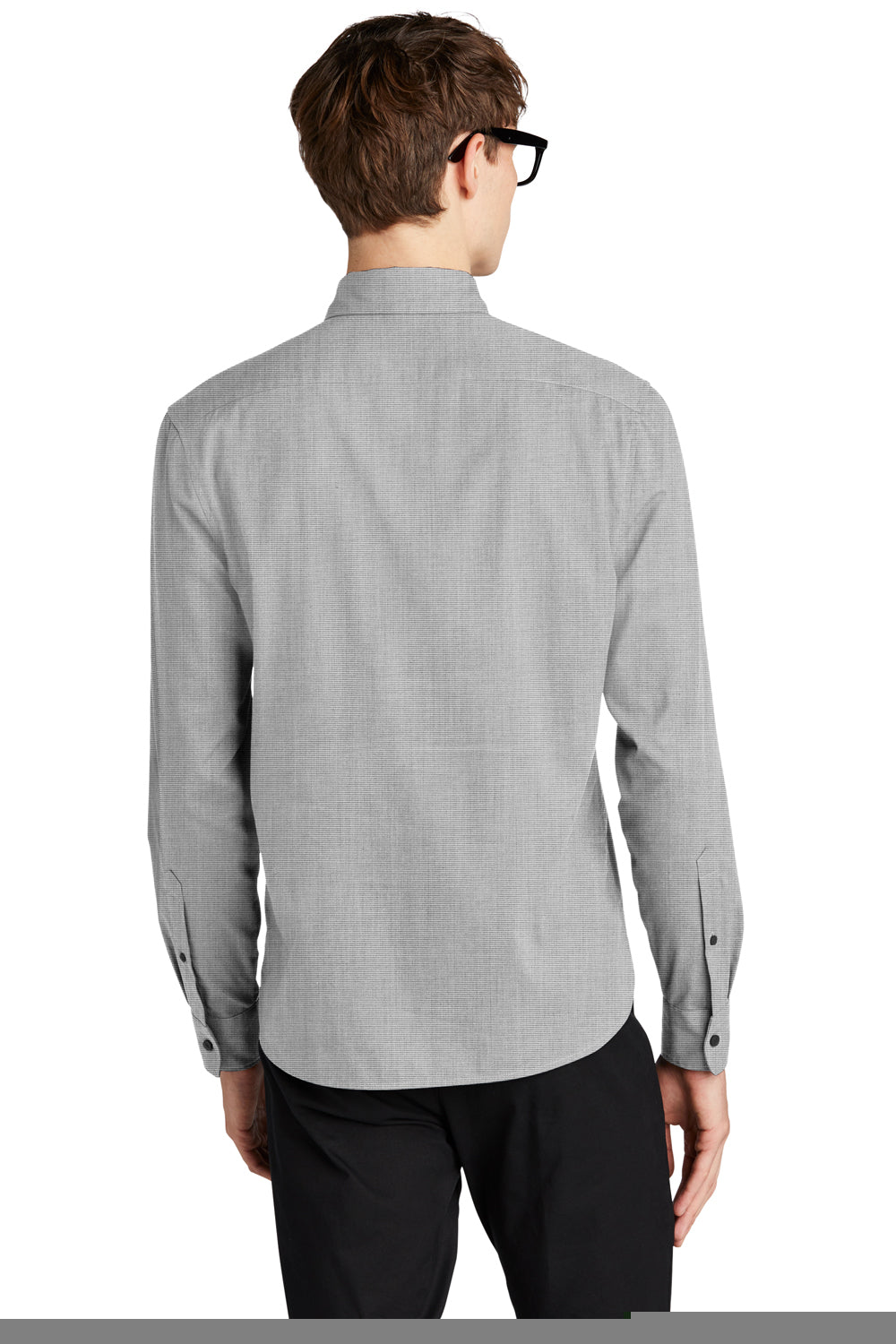 Mercer+Mettle MM2000 Stretch Woven Long Sleeve Button Down Shirt Gusty Grey Back