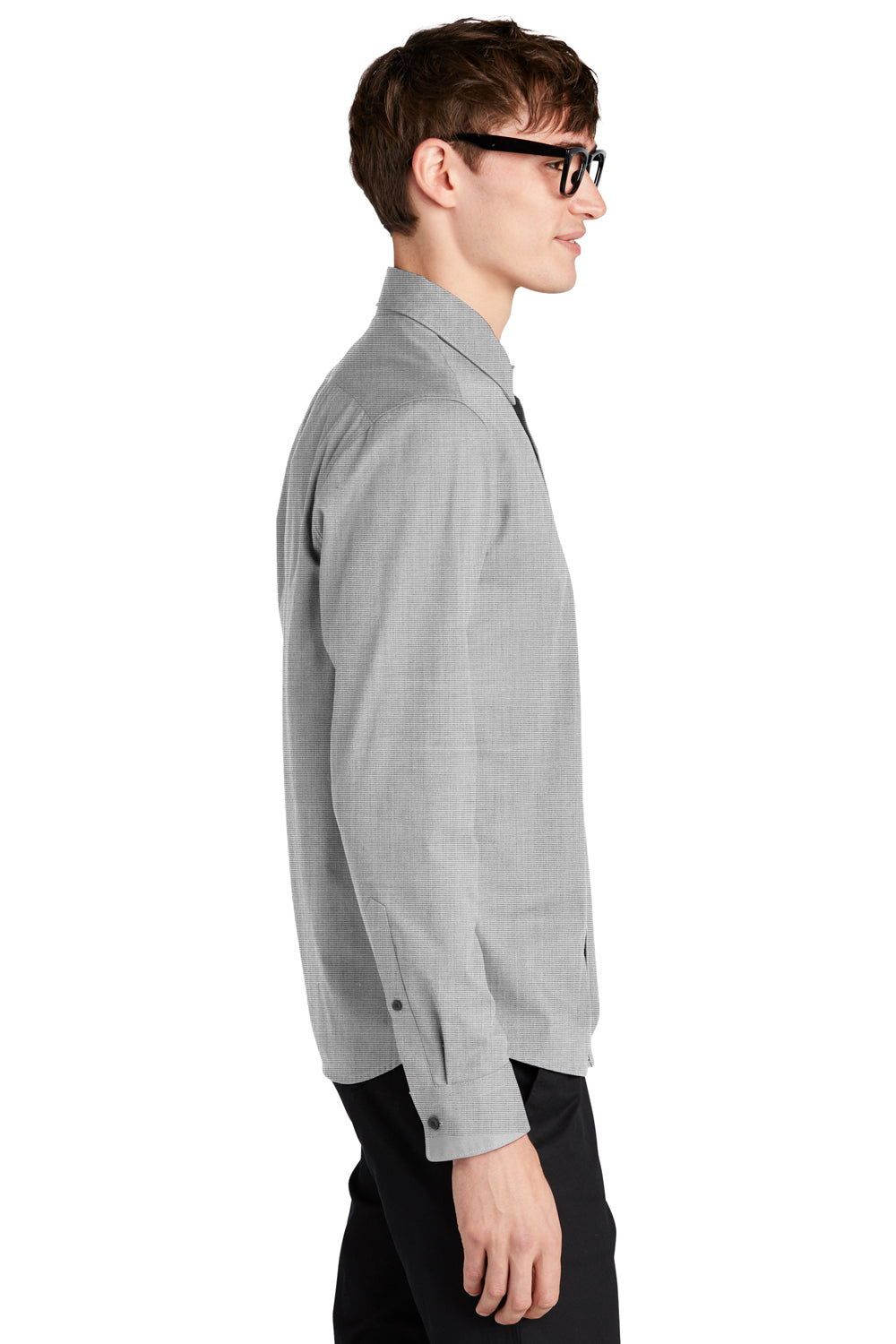 Mercer+Mettle MM2000 Stretch Woven Long Sleeve Button Down Shirt Gusty Grey Side