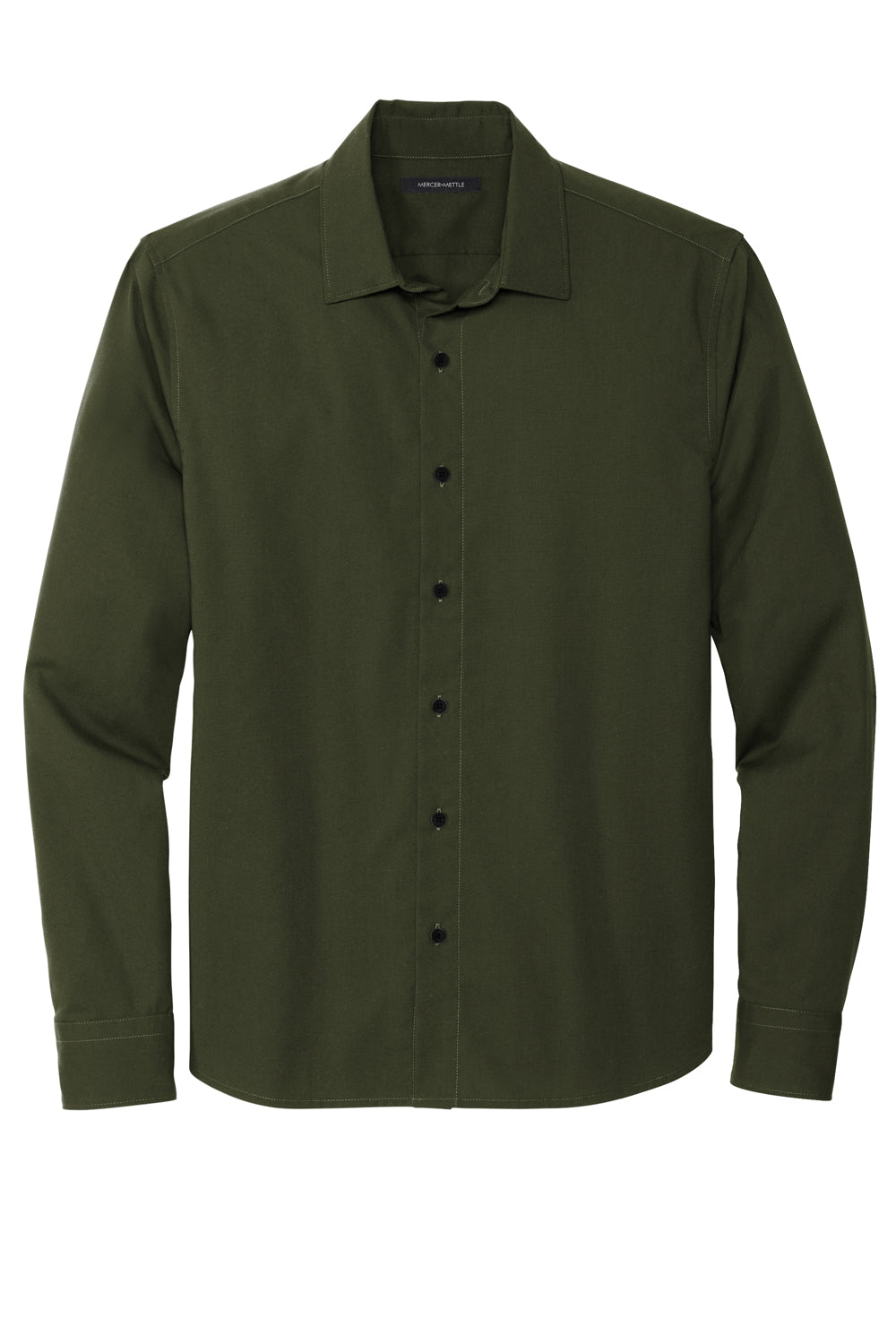 Mercer+Mettle MM2000 Stretch Woven Long Sleeve Button Down Shirt Townsend Green Flat Front