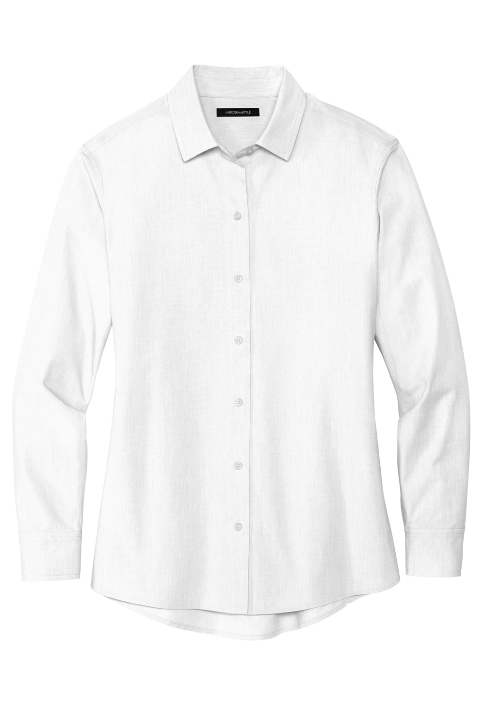 Mercer+Mettle MM2001 Stretch Woven Long Sleeve Button Down Shirt White Flat Front