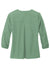 Mercer+Mettle Womens Stretch Crepe 3/4 Sleeve Polo Shirt Sage Green Flat Back