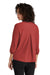 Mercer+Mettle Womens Stretch Crepe 3/4 Sleeve Polo Shirt Terracotta Red Back