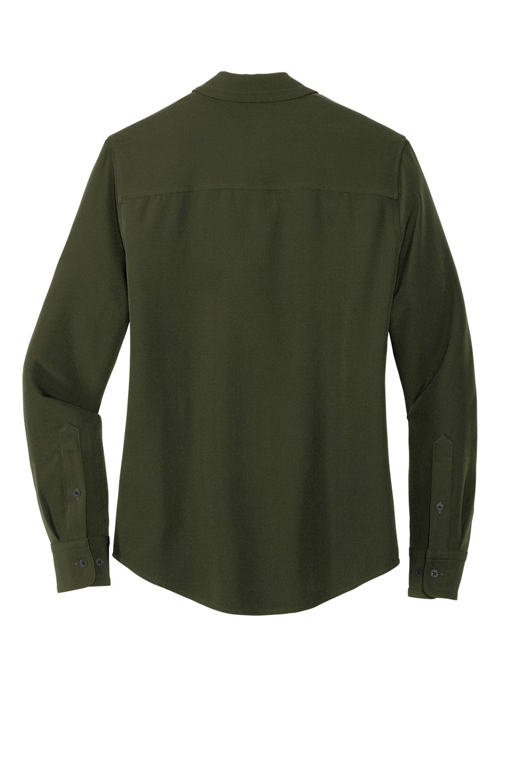 Mercer+Mettle MM2013 Stretch Crepe Long Sleeve Button Down Shirt Townsend Green Flat Back