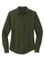 Mercer+Mettle MM2013 Stretch Crepe Long Sleeve Button Down Shirt Townsend Green Flat Front