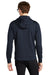 Mercer+Mettle MM3002 Double Knit Full Zip Hooded Sweatshirt Hoodie Night Navy Blue Back