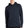 Mercer+Mettle Mens Double Knit Full Zip Hooded Sweatshirt Hoodie - Night Navy Blue