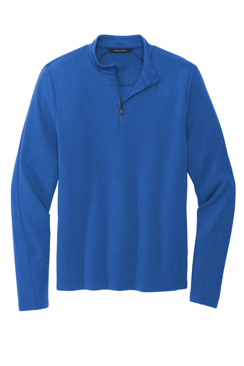 Mercer+Mettle MM3010 Stretch 1/4 Zip Sweatshirt Blue Note Flat Front