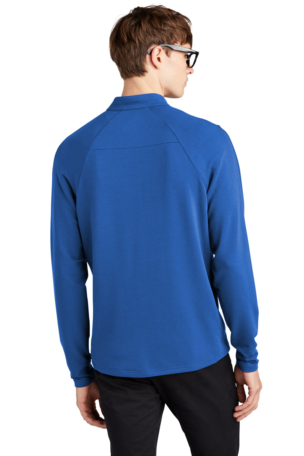 Mercer+Mettle MM3010 Stretch 1/4 Zip Sweatshirt Blue Note Back