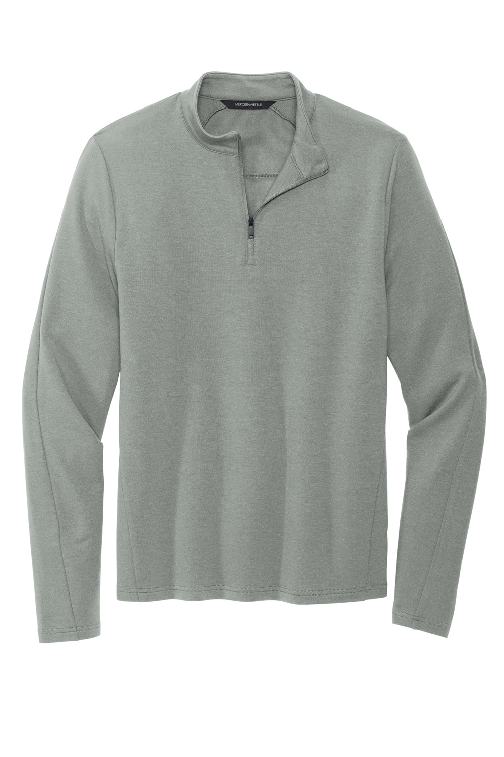 Mercer+Mettle MM3010 Stretch 1/4 Zip Sweatshirt Gusty Grey Flat Front